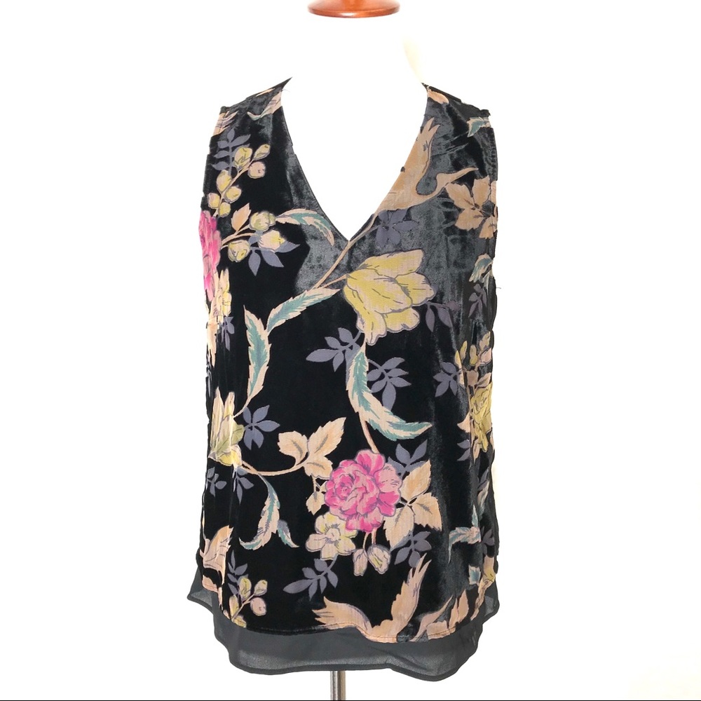 Daniel Rainn DR2 Blouse Velvet Burnout Lined Loose